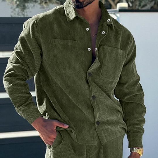 Herren Fleecejacke mit strukturiertem Design und praktischen Taschen EB