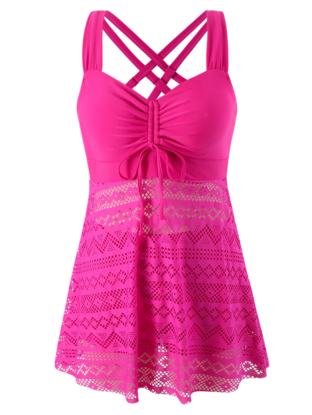Damen Schwimmkleid mit raffinierter Rückenpartie und sehr elastischer Stoffqualität EB