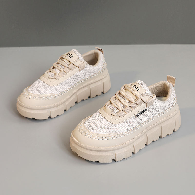 Damen Sportliche Chunky Sneakers mit atmungsaktiver Mesh-Oberfläche und robuster Sohle EB