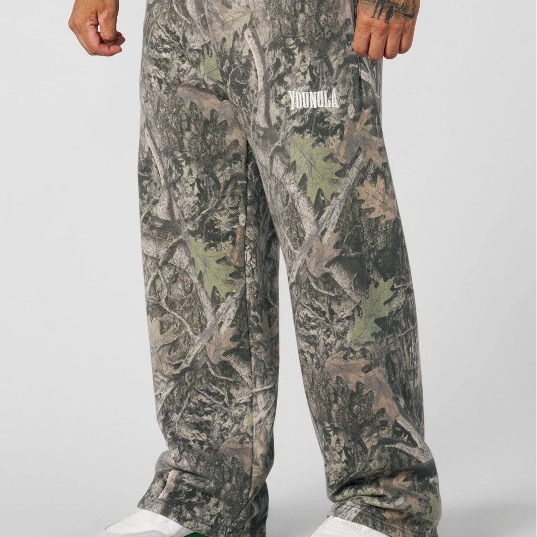 Herren nan weite Camouflage-Jogginghose mit elastischem Komfortbund und Oberschenkel-Logo EB