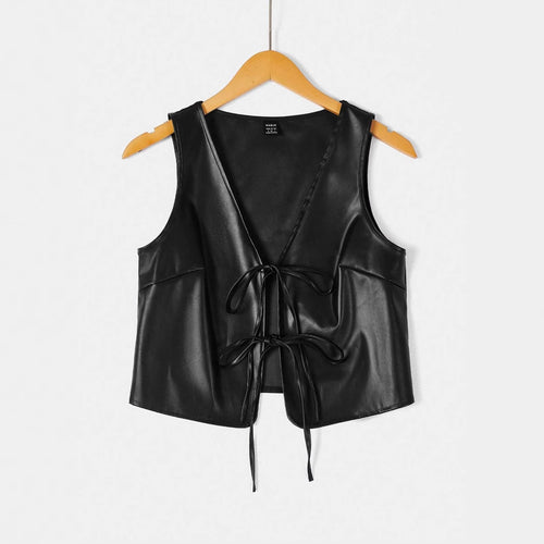 Damen elegantes Cropped-Top mit zeitgemäßer Schnürung EB