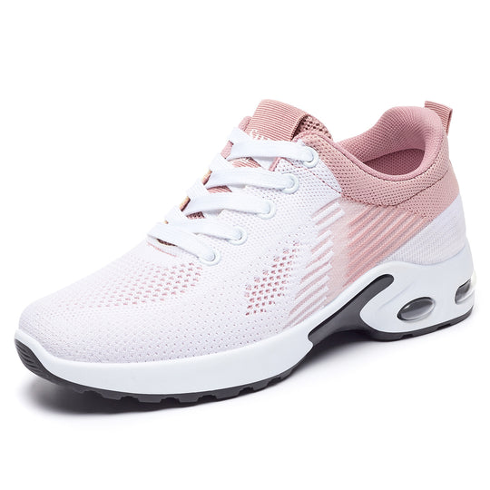 Damen nan atmungsaktive Strick-Sneaker mit Luftpolstersohle und gepolstertem Knöchelabschluss EB