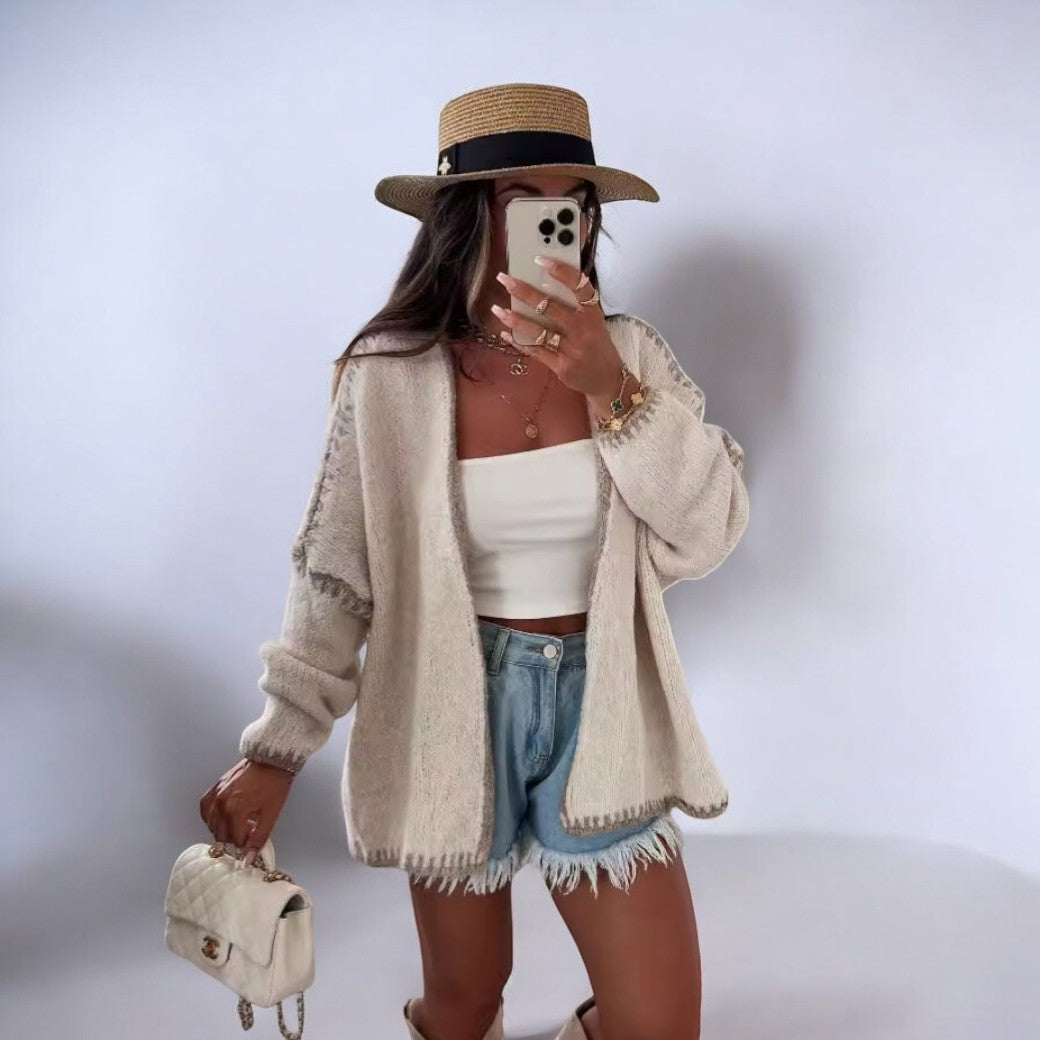 EB | Elegante Strickjacke Im Overgröße Stil