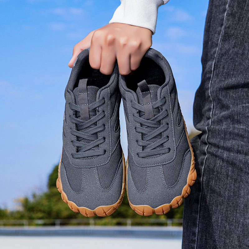 Unisex atmungsaktive Mesh-Sneaker mit Wildleder-Overlays, flexibler Profilsohle und ergonomischem Fußbett EB