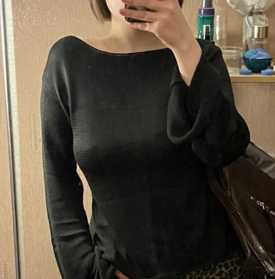 Damen Eleganter Feinstrickpullover mit lässigem Schnitt und Rundhalsausschnitt EB