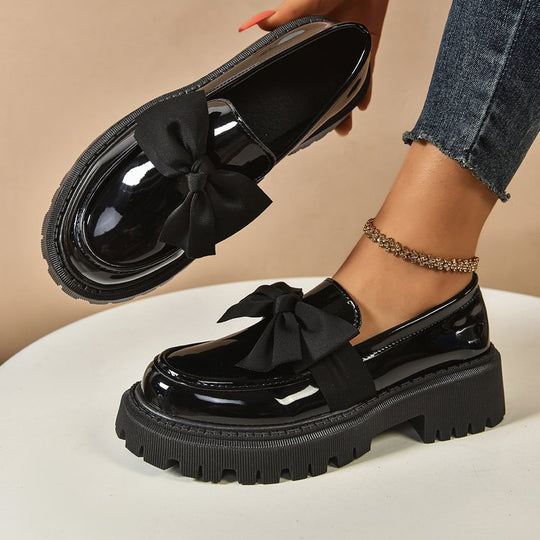 Damen Elegante Slipper mit dekorativer Schleifenverzierung und rutschfester Sohle EB
