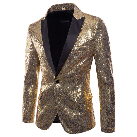Herren Glitzernder Festtagsblazer mit elegantem Schnitt EB