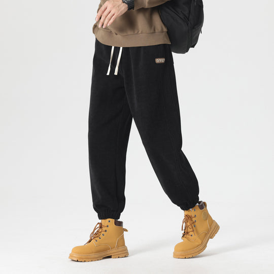 Herren komfortable Sweat-Jogginghose mit elastischem Kordelzug, vorgeformten Nähten und gerippten Bündchen EB