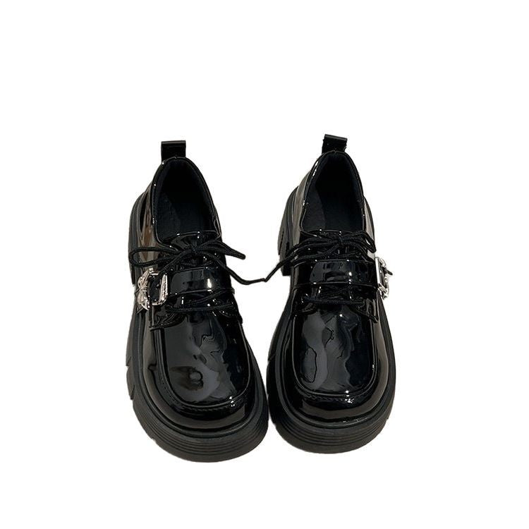 Damen modische Schnürschuhe mit elegantem Schnallen-Detail EB
