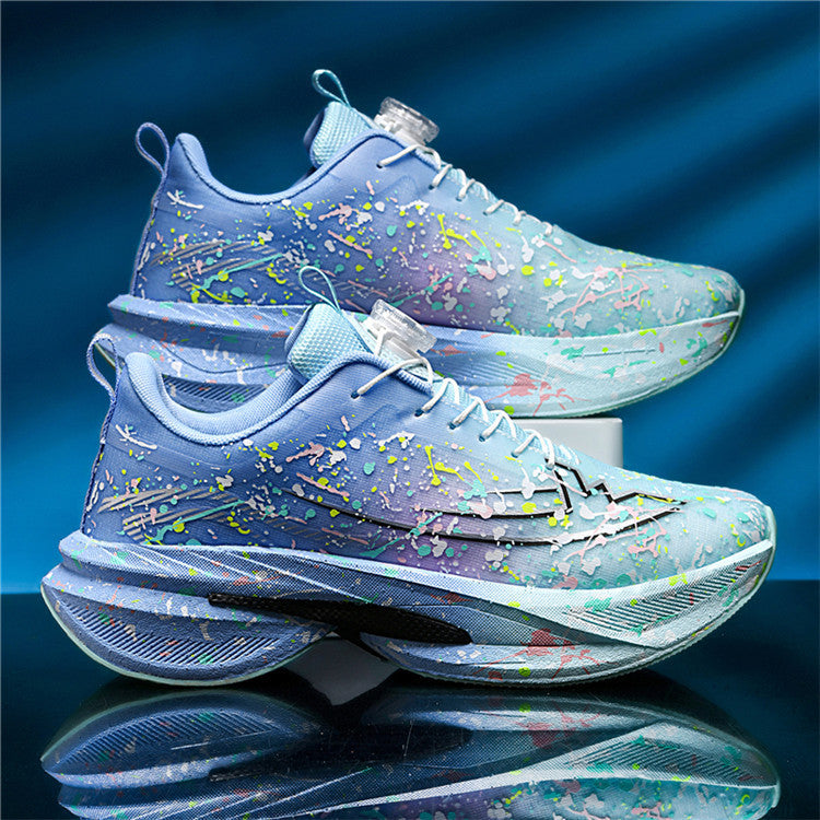 Unisex künstlerische Laufsneaker mit farbspritz-Design, sockenähnlichem Einstieg und gedämpfter Hohlkern-Zwischensohle EB