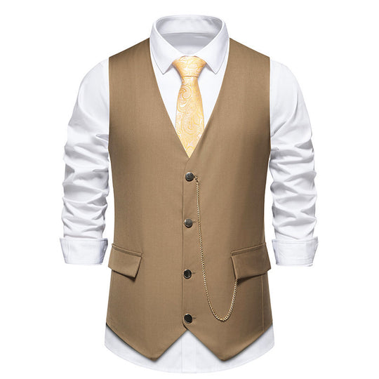 Herren elegante Weste mit feinen Details und modernen Akzenten EB