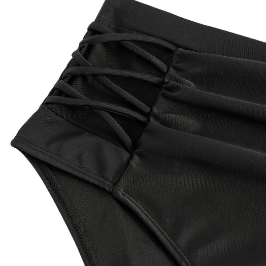 Damen Hochgeschnittener Bikini mit floralen Akzenten und raffinierten Details EB