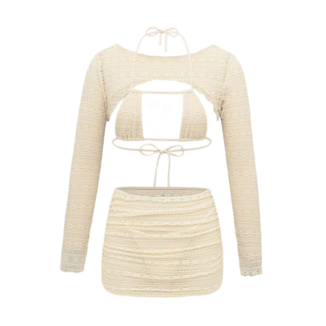Damen Set aus Cropped Top und Mini-Rock EB
