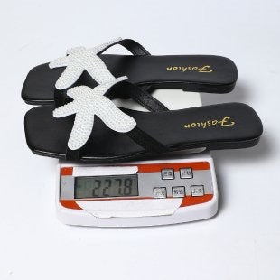 Damen Zehentrenner-Sandalen mit funkelndem Riemendesign EB