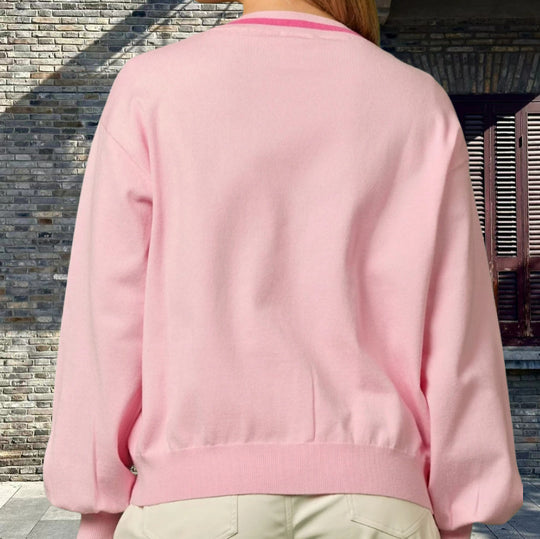 Damen Strickjacke mit funkelnden Details und raffinierten Schleifen EB