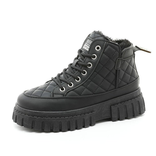 Damen gefütterte High-Top Sneakers mit rutschfester Profilsohle EB