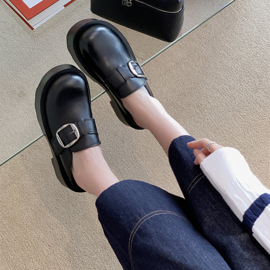 Damen Clogs mit elegantem Schnallenverschluss und rutschfester Sohle EB