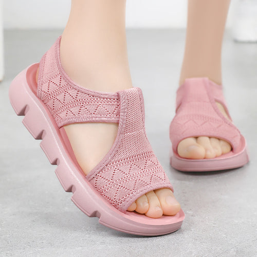Damen Komfortable Sandalen mit rutschfester Sohle und elastischem Obermaterial EB