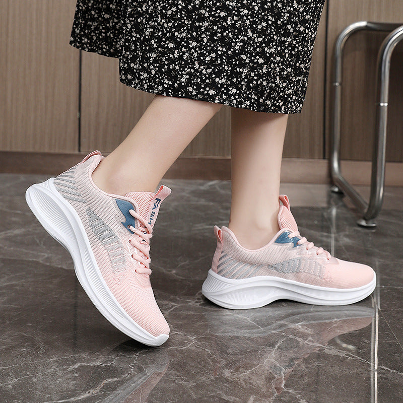 Damen sportliche Laufschuhe mit atmungsaktiver Netzoberfläche und dämpfender Sohle EB