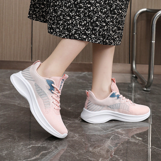 Damen sportliche Laufschuhe mit atmungsaktiver Netzoberfläche und dämpfender Sohle EB