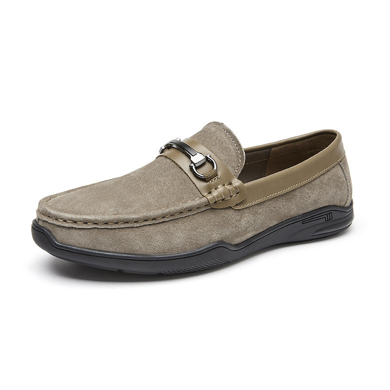 Herren Elegante Mokassins mit hochwertigem Wildleder und dezenter Schnalle EB