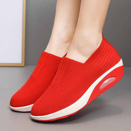 Damen Bequeme Slip-On Sneakers mit Luftpolsterung EB