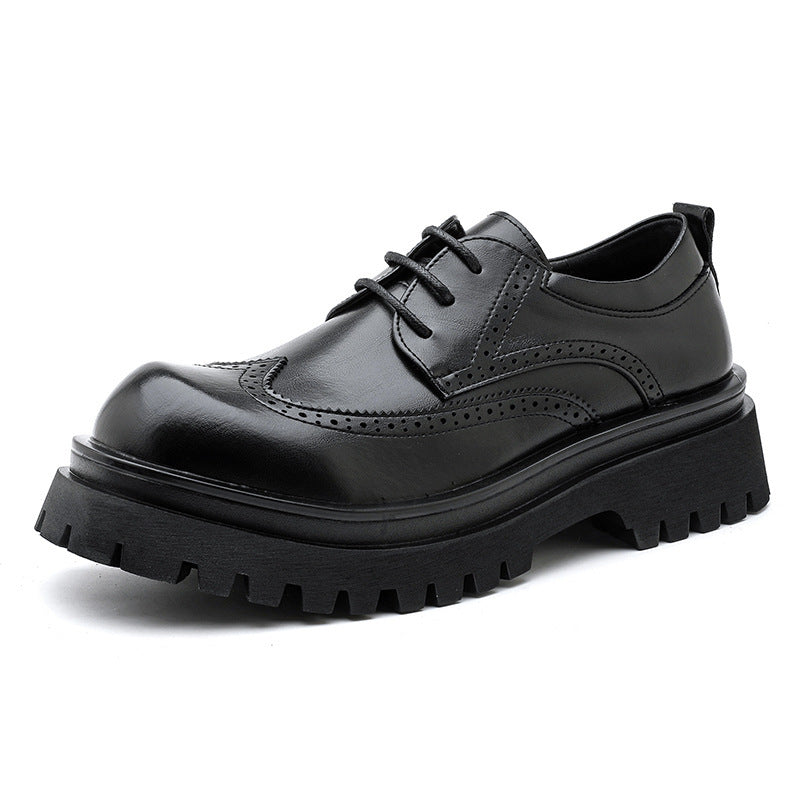 Damen elegante Schnürschuhe mit robustem Profil und durchgehender Gummisohle EB