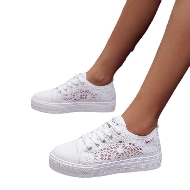 Damen modische Sneaker mit atmungsaktivem Netzdesign und dämpfendem Fußbett EB