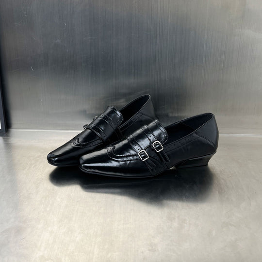 Damen elegante Slipper mit modischen Schnallen EB