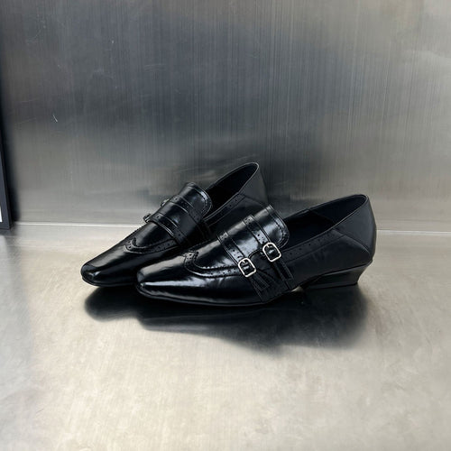 Damen elegante Slipper mit modischen Schnallen EB