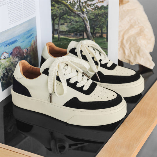 Damen Bequeme Leder Sneaker EB