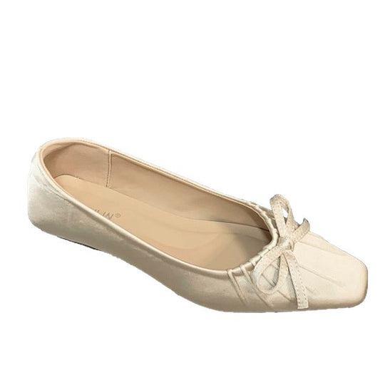 Damen Ballerina-Schuhe mit dekorativem Schleifenakzent und weicher Innensohle EB