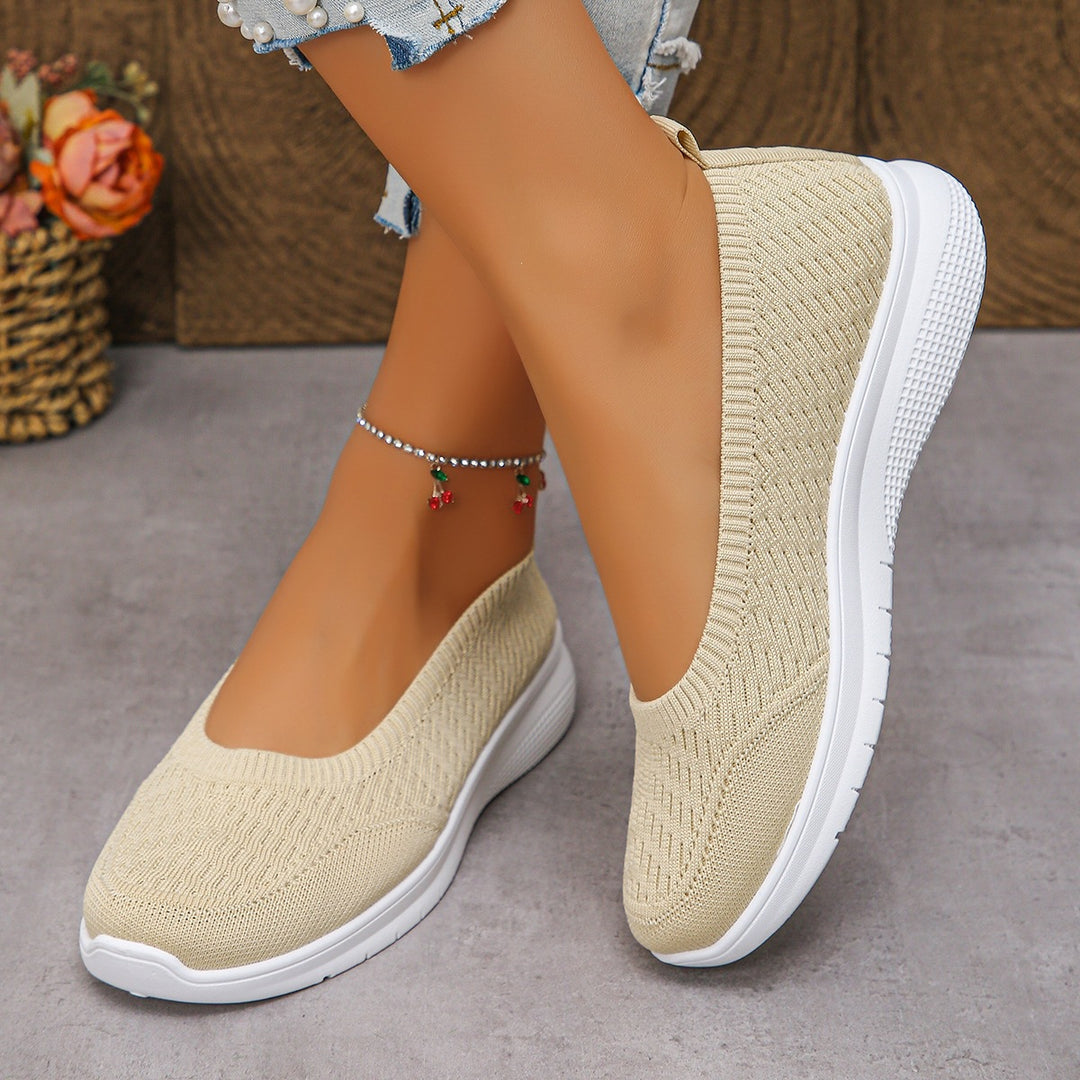 Damen Slip-On Freizeitschuhe mit atmungsaktivem Obermaterial EB