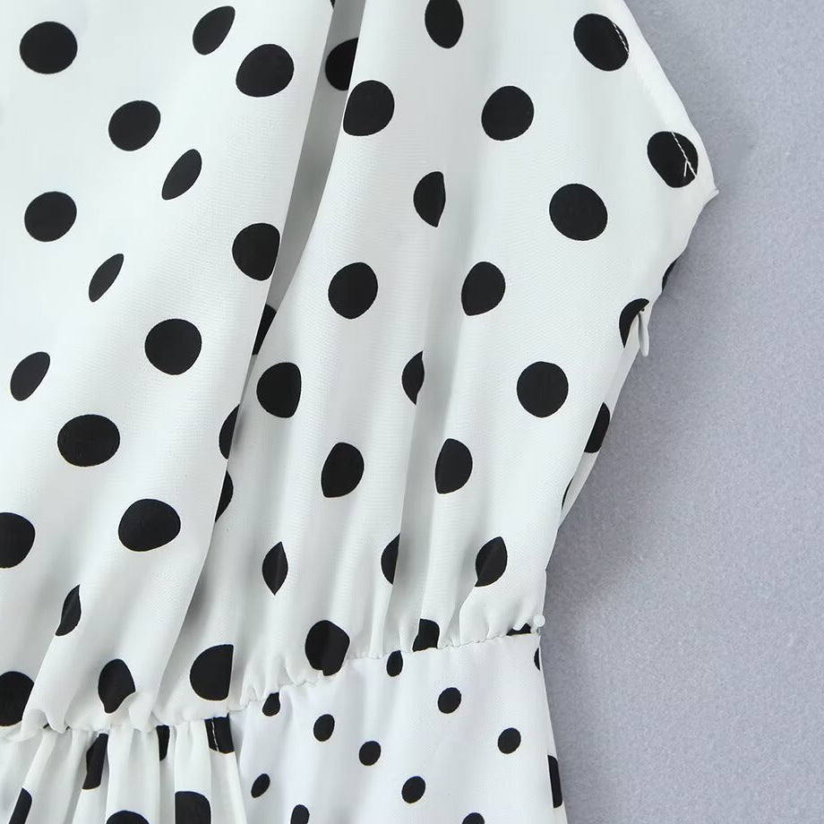 Damen Maxikleid mit trendigem Polka-Dot-Muster EB