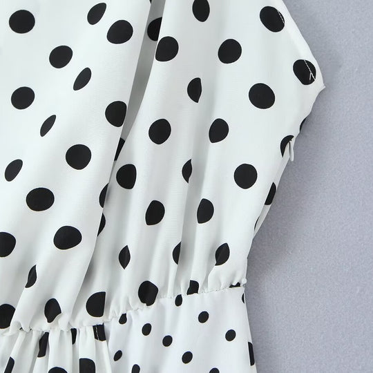 Damen Maxikleid mit trendigem Polka-Dot-Muster EB