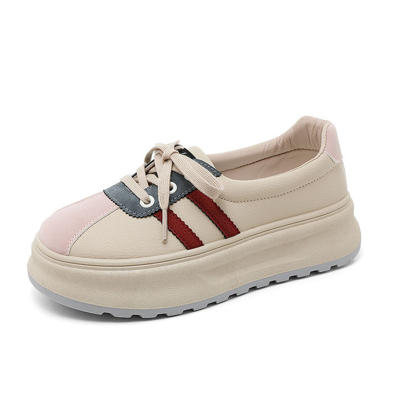 Damen modische Plateauschuhe mit metallic Details und rutschfester Sohle EB