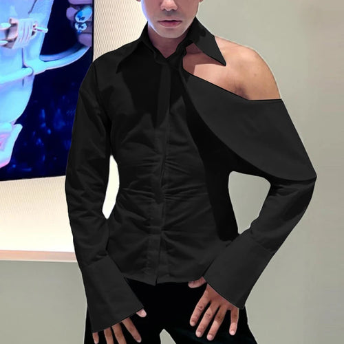 Damen Modische Bluse mit asymmetrischem Kragen und hochwertiger Verarbeitung EB