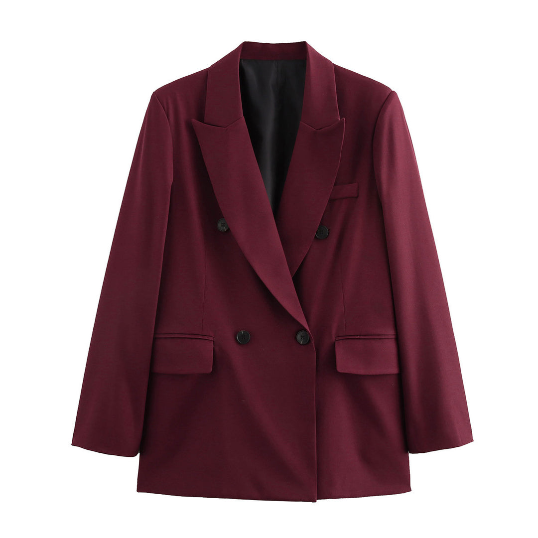 Damen Modische Doppelreiher-Blazerjacke EB