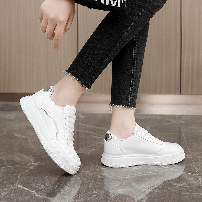 Damen elegante Sneakers mit modischem Obermaterial und dämpfender Sohle EB