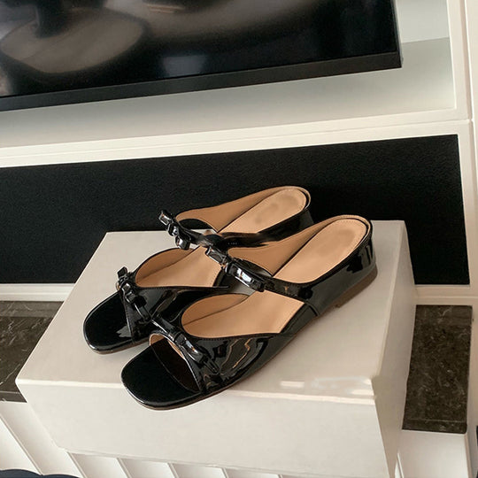Damen Slipper mit elegantem Riemendesign und modischem Knoten EB