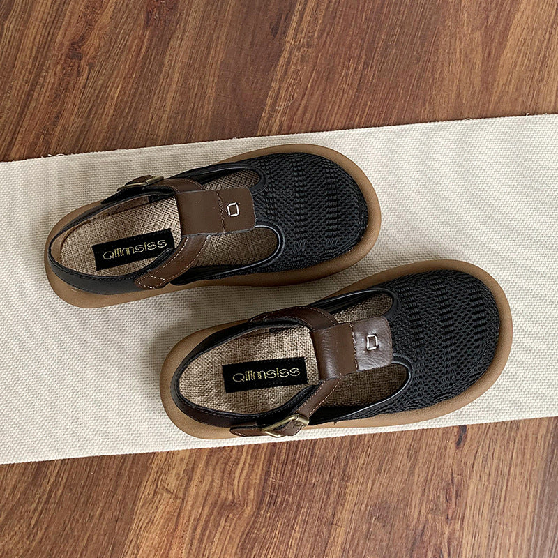 Damen Atmungsaktive Sandalen mit verstellbarem Riemen und komfortablem Fußbett EB