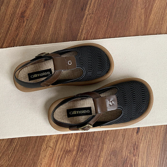 Damen Atmungsaktive Sandalen mit verstellbarem Riemen und komfortablem Fußbett EB
