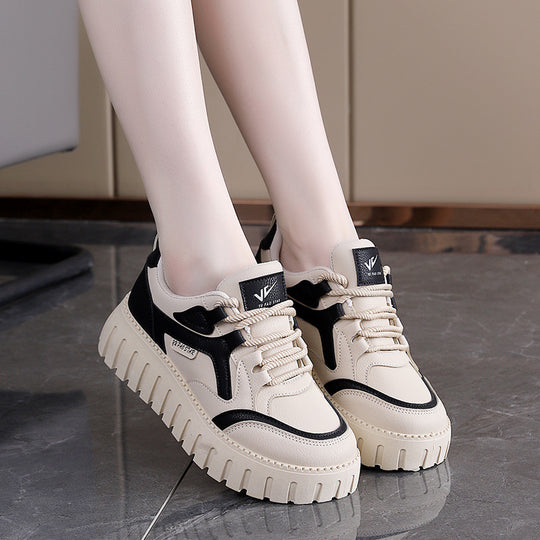Damen modische Sneakers mit trendigem Plateau und hochwertigem Obermaterial EB