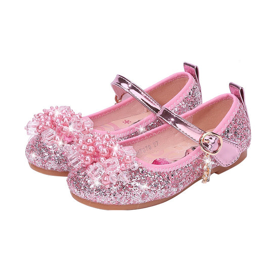 Mädchen Ballerina Schuhe mit funkelnden Perlenapplikationen EB