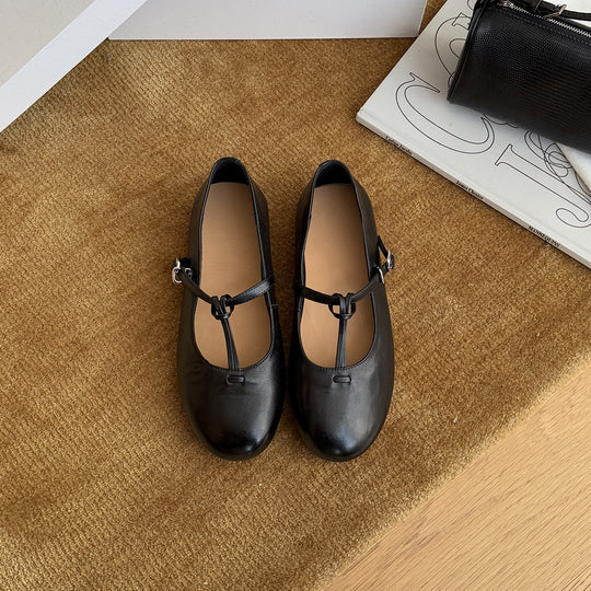 Damen elegante Ballerinas mit modischer Schnalle und komfortablem Fußbett EB