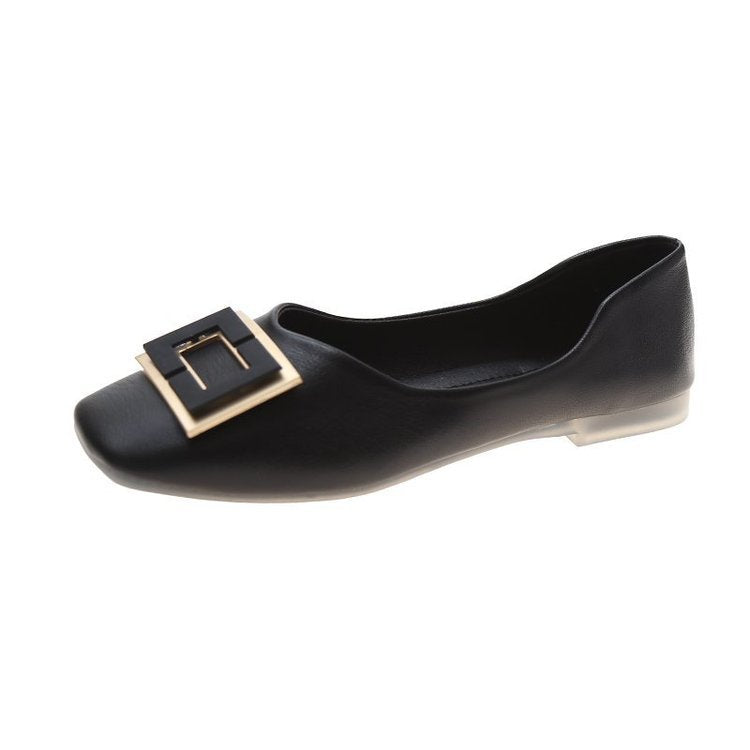 Damen elegante Ballerinas mit modischem Schnallenakzent EB