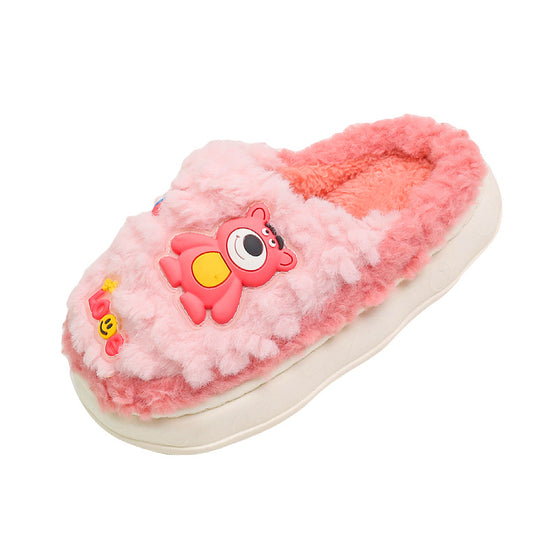 Damen Hausschuhe mit tierischem Motiv und flauschigem Futter EB