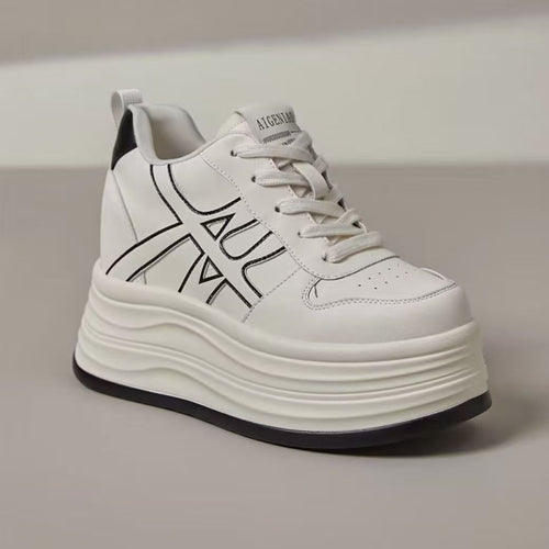 Damen Plateau Sneaker mit grafischem Muster und dämpfender Sohle EB