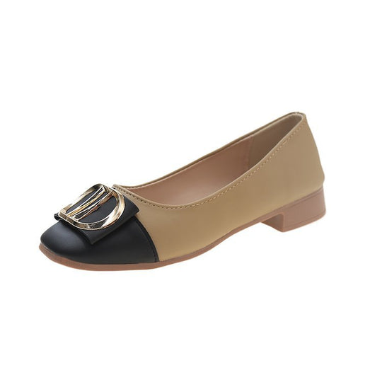 Damen elegante Ballerinas mit dekorativer Schnallenverzierung EB