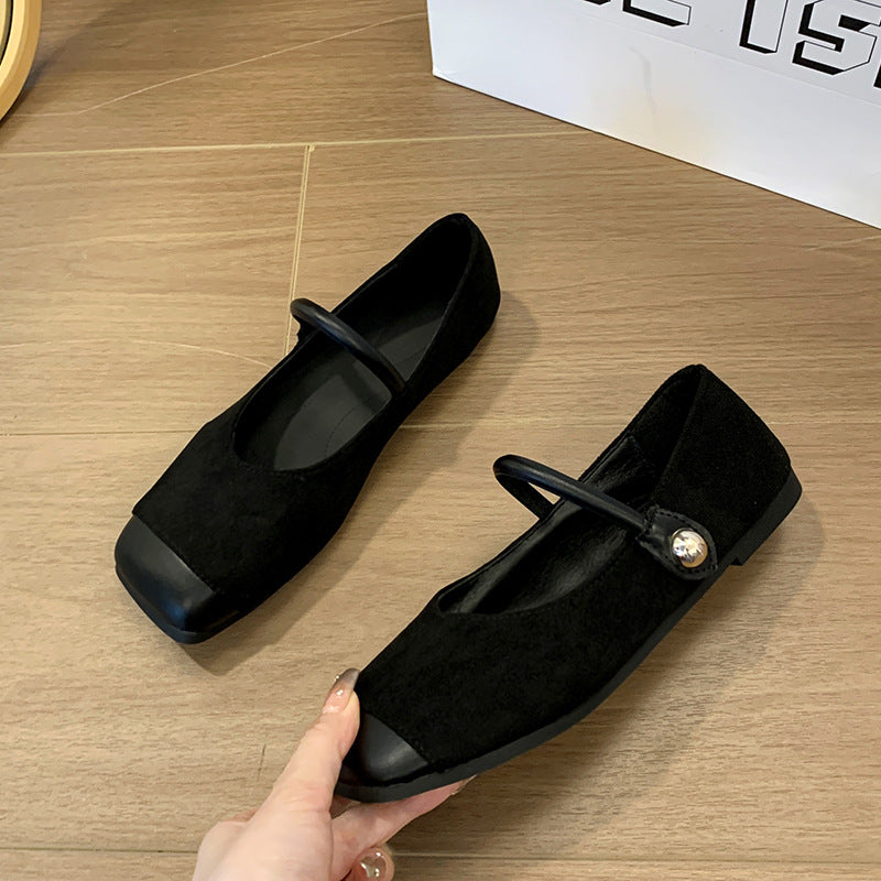 Damen Elegante Ballerinas mit modischem Riemchen und komfortablem Fußbett EB